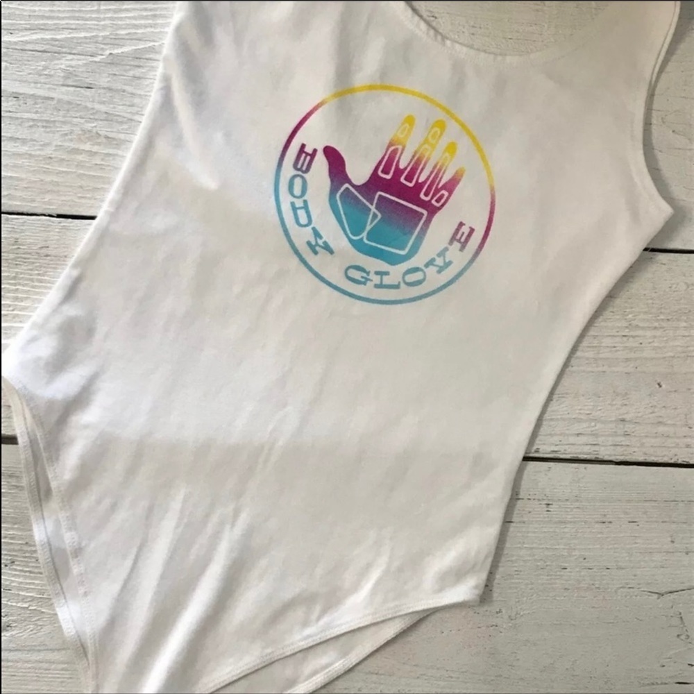 Brand New Retro "Body Glove"  white body suit size L